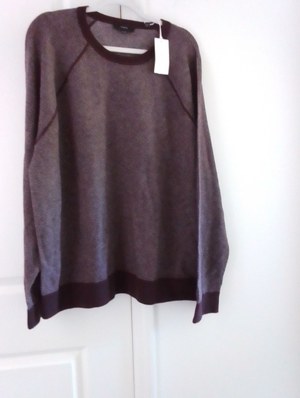 Vince Men's Raylen Long Sleeve Crewneck Sweater - Deep Wine